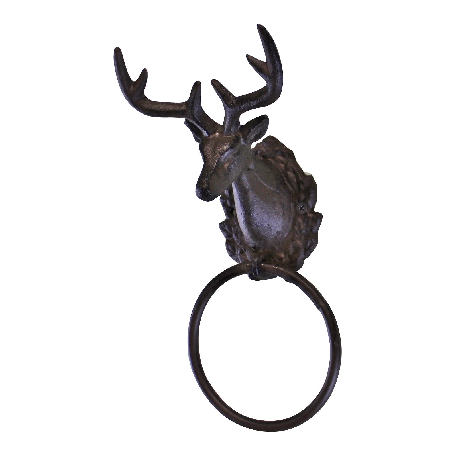 Cast Iron Rustic Towel Ring, Stag Head Design Billies Inks ScentiMelti Wax Melts