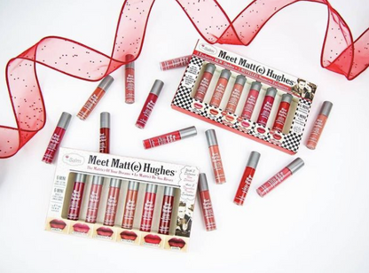 theBalm Meet Matt(e) Hughes Volume 12 Set of 6 Mini Long-Lasting Liquid Lipsticks with 3 New Shades - ScentiMelti Home Fragrance, Beauty & Gifts UK