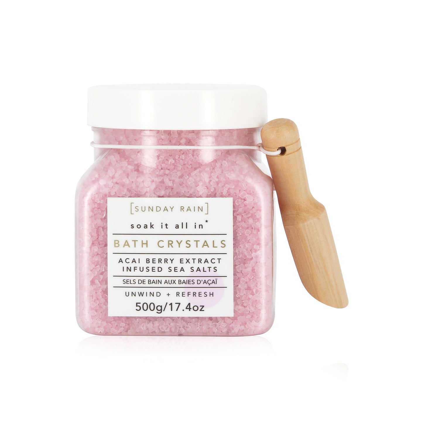 Sunday Rain Bath Crystals Acai Berry, 500g - ScentiMelti Home Fragrance, Beauty & Gifts UK