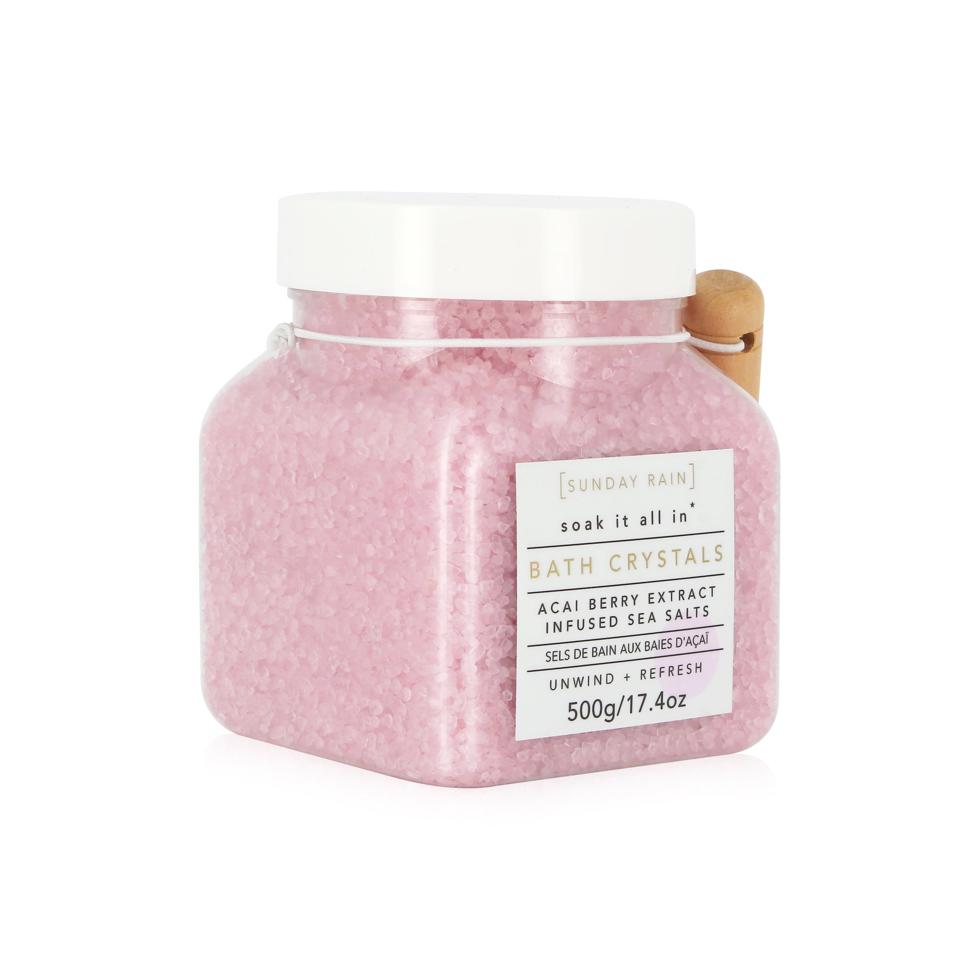 Sunday Rain Bath Crystals Acai Berry, 500g - ScentiMelti Home Fragrance, Beauty & Gifts UK