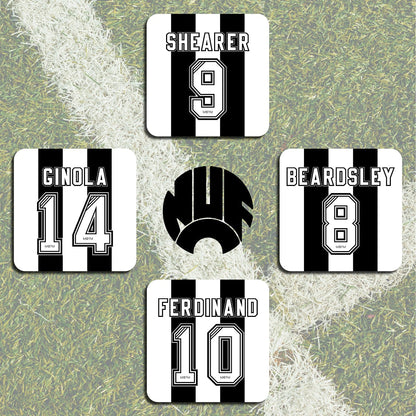 Newcastle United Legends Football Coasters - Set of 4 MOTM Football ScentiMelti Wax Melts