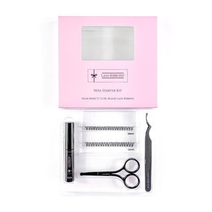 Boxed 'C' Curl Black Half Lash Ribbons® Starter Kit (With Ultimate Bond) - ScentiMelti  Boxed 'C' Curl Black Half Lash Ribbons® Starter Kit (With Ultimate Bond)