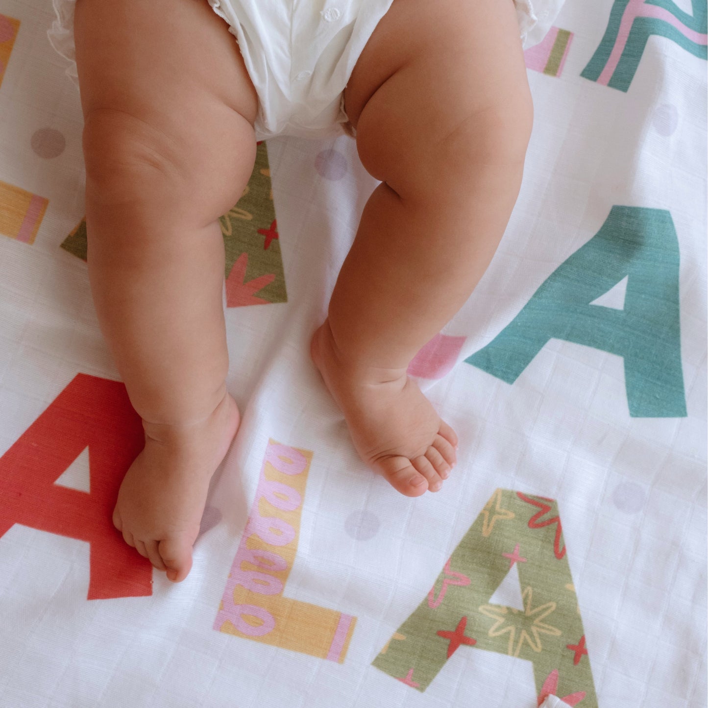 Fa La La La Baby Muslin Swaddle Blanket Christmas New Year geople home & baby london ScentiMelti Wax Melts