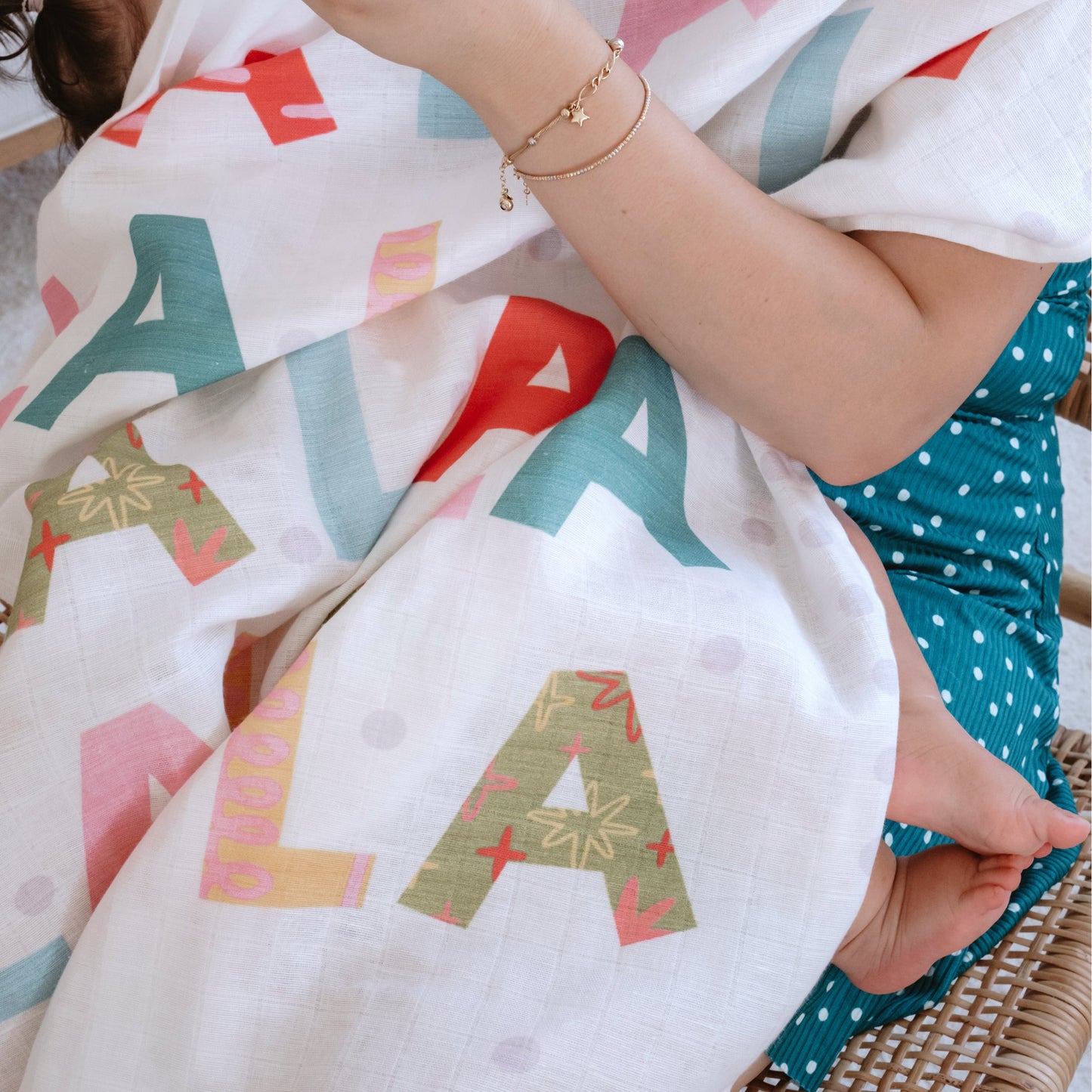 Fa La La La Baby Muslin Swaddle Blanket Christmas New Year geople home & baby london ScentiMelti Wax Melts