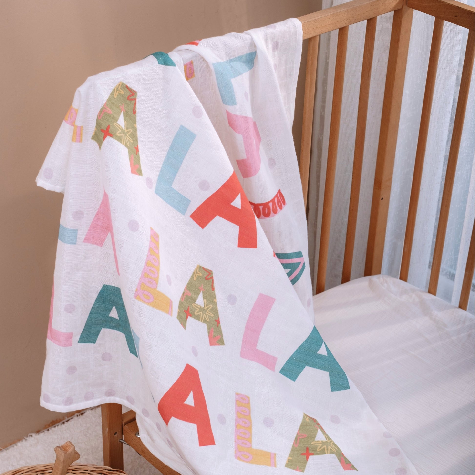 Fa La La La Baby Muslin Swaddle Blanket Christmas New Year geople home & baby london ScentiMelti Wax Melts