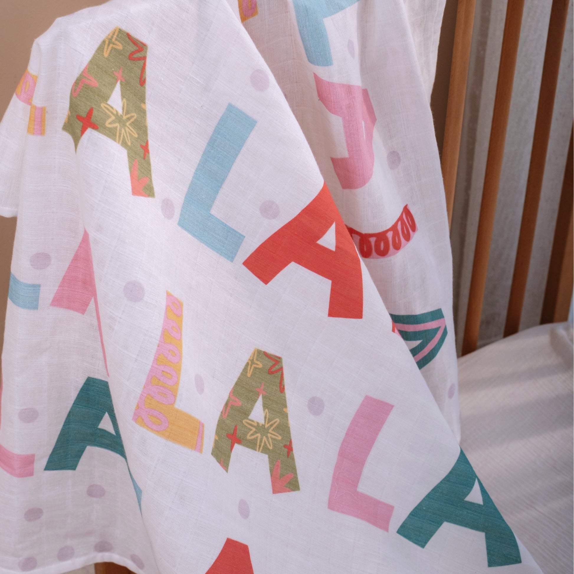 Fa La La La Baby Muslin Swaddle Blanket Christmas New Year geople home & baby london ScentiMelti Wax Melts