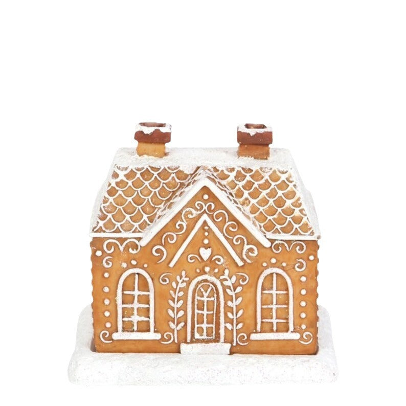 Christmas Snow Top Resin GingerBread Cottage Incense Burner - ScentiMelti  Christmas Snow Top Resin GingerBread Cottage Incense Burner