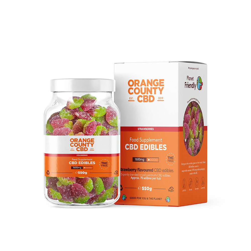 CBD Gummy Strawberries (Large Tub) - ScentiMelti  CBD Gummy Strawberries (Large Tub)