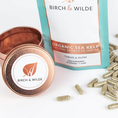 Organic Sea Kelp Supplement Capsules x 60 | Natural Iodine | 2 Month Refill Pouch Birch & Wilde ScentiMelti Wax Melts