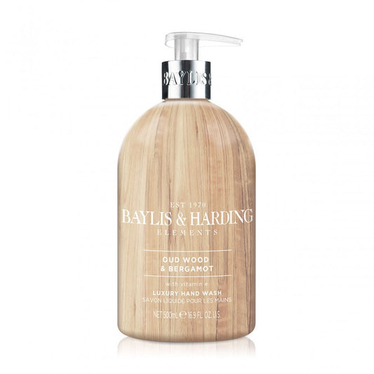 Baylis & Harding Elements Hand Wash Oud Wood & Bergamot 500ml - ScentiMelti Home Fragrance, Beauty & Gifts UK