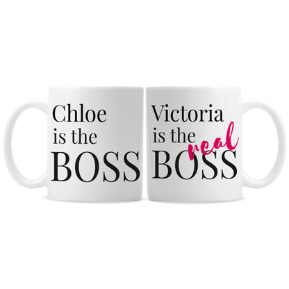 Personalised The Real Boss Mug Set Gifts Finder ScentiMelti Wax Melts