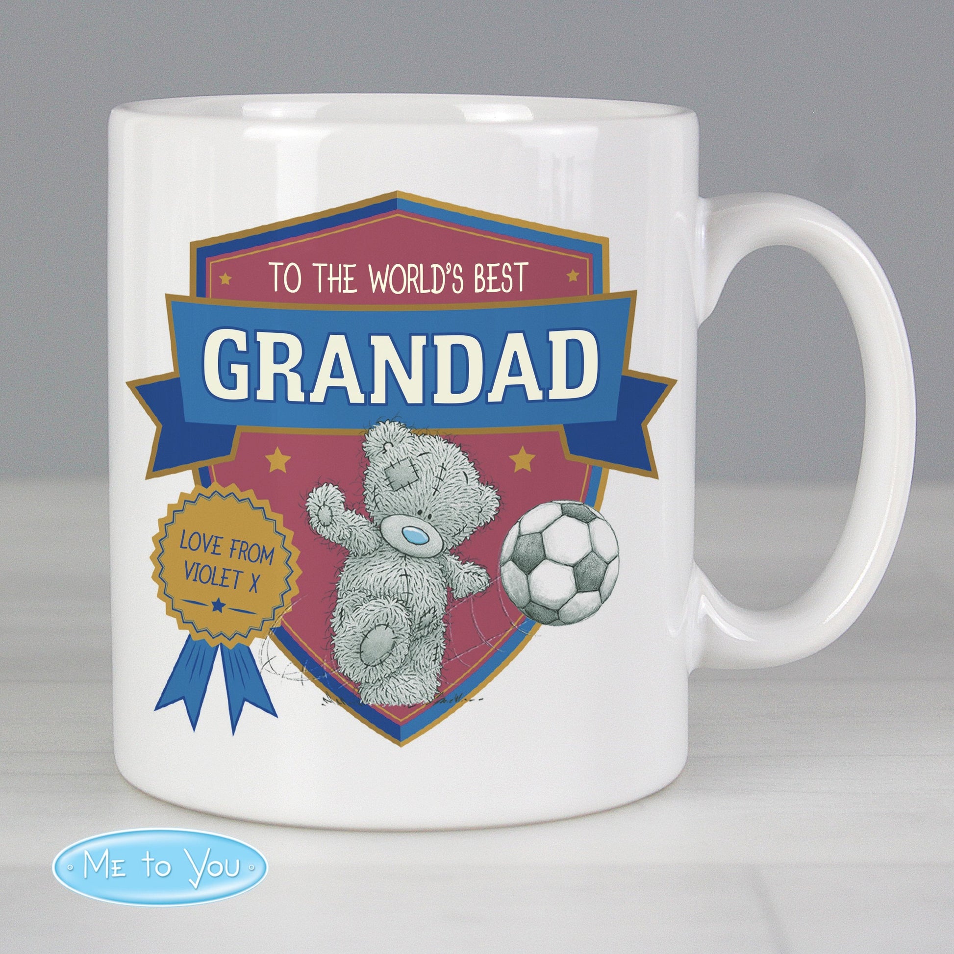 Personalised Me to You Football Mug - ScentiMelti Home Fragrance, Beauty & Gifts UK