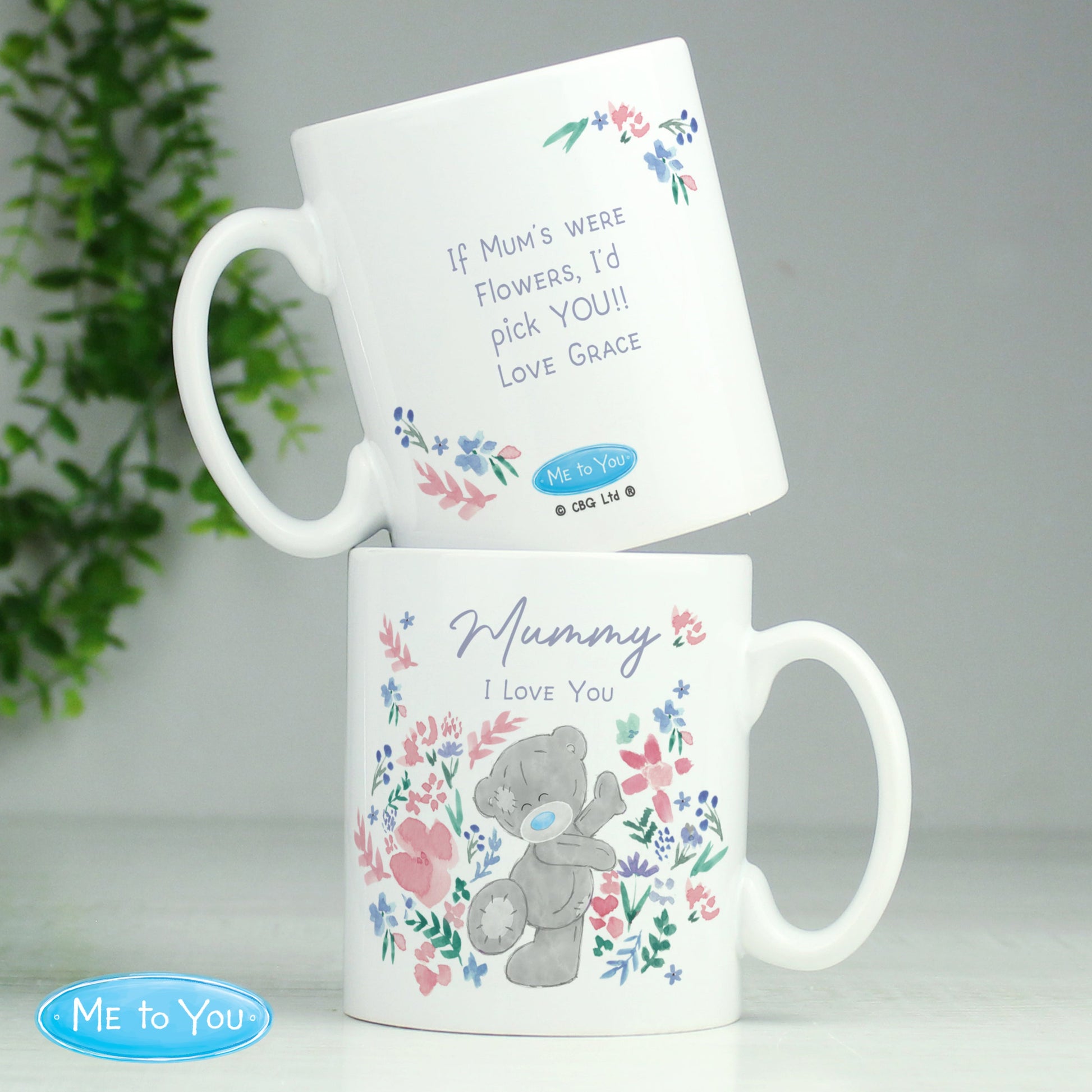 Personalised Me To You Floral Mug - ScentiMelti Home Fragrance, Beauty & Gifts UK