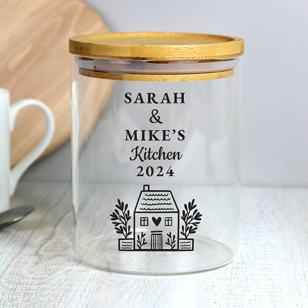 Personalised Home Glass Storage Jar - ScentiMelti Home Fragrance, Beauty & Gifts UK