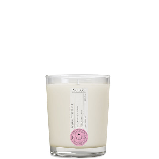 Parks London Home Collection Rose and Patchouli Candle 180g - ScentiMelti Home Fragrance, Beauty & Gifts UK