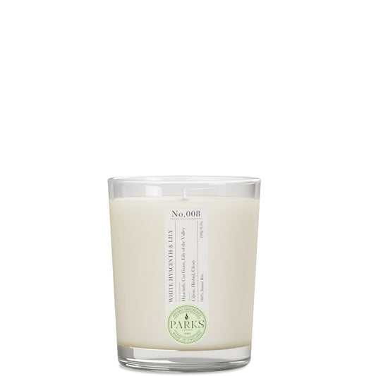 Parks London Home Collection White Hyacinth and Lily Candle 180g - ScentiMelti Home Fragrance, Beauty & Gifts UK