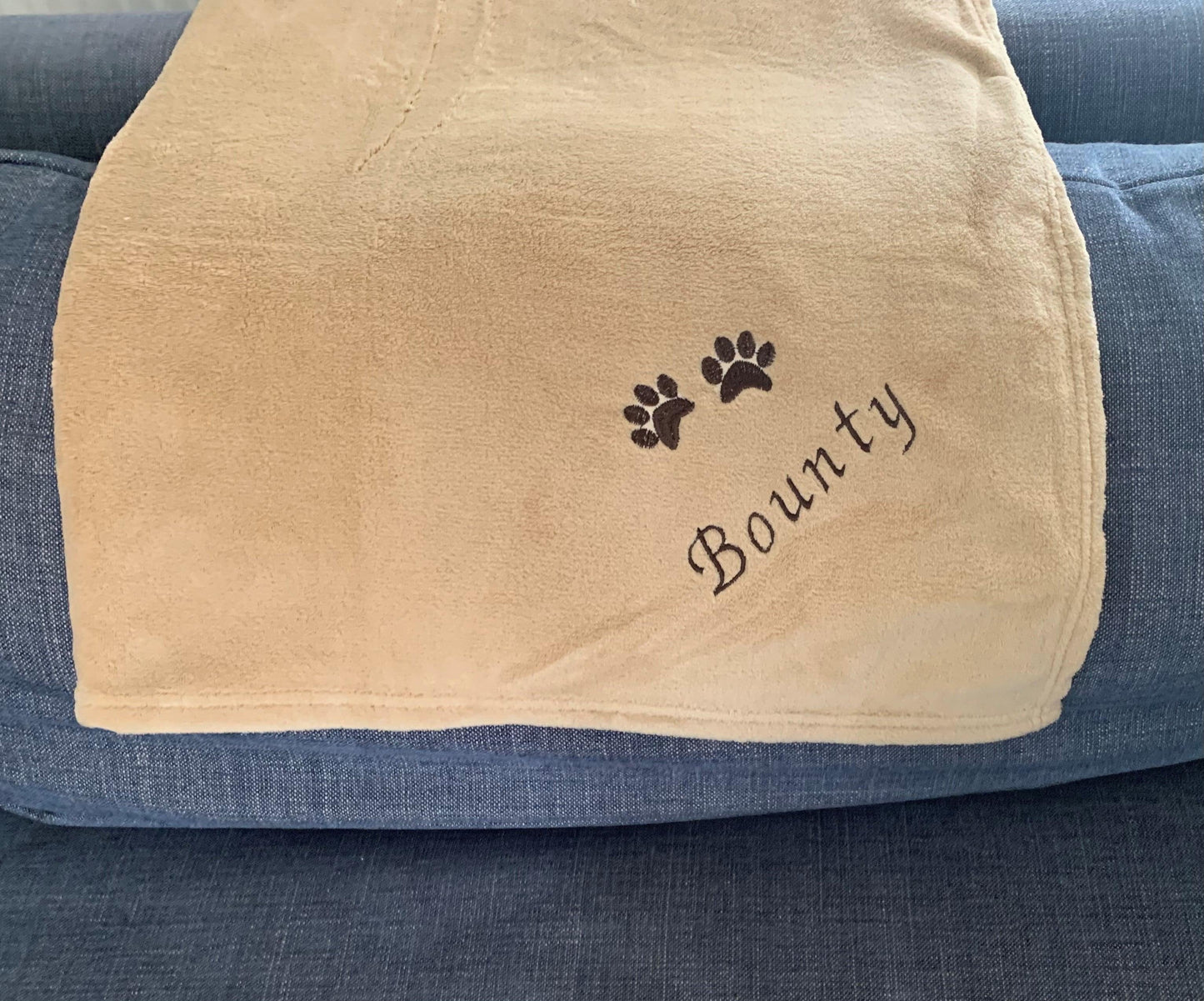 Pet Fleece Blanket - 2 Paw Prints - Personalised in Corner Cool Beans Embroidery & Personalisation ScentiMelti Wax Melts