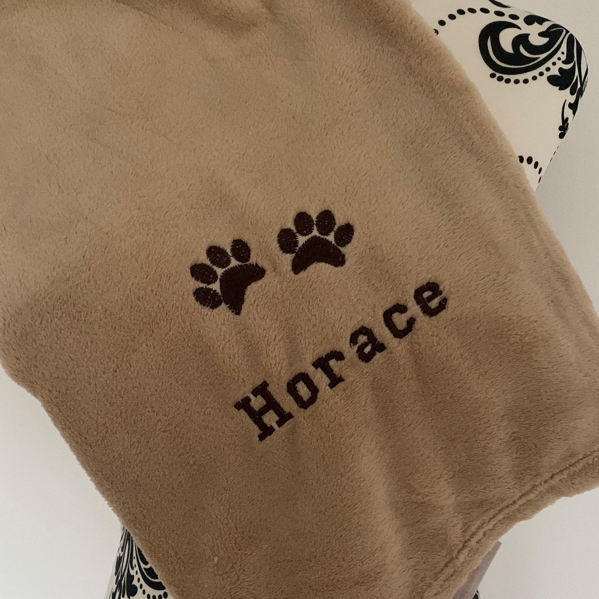 Pet Fleece Blanket - Paw Prints - Personalised - Dog / Cat Cool Beans Embroidery & Personalisation ScentiMelti Wax Melts