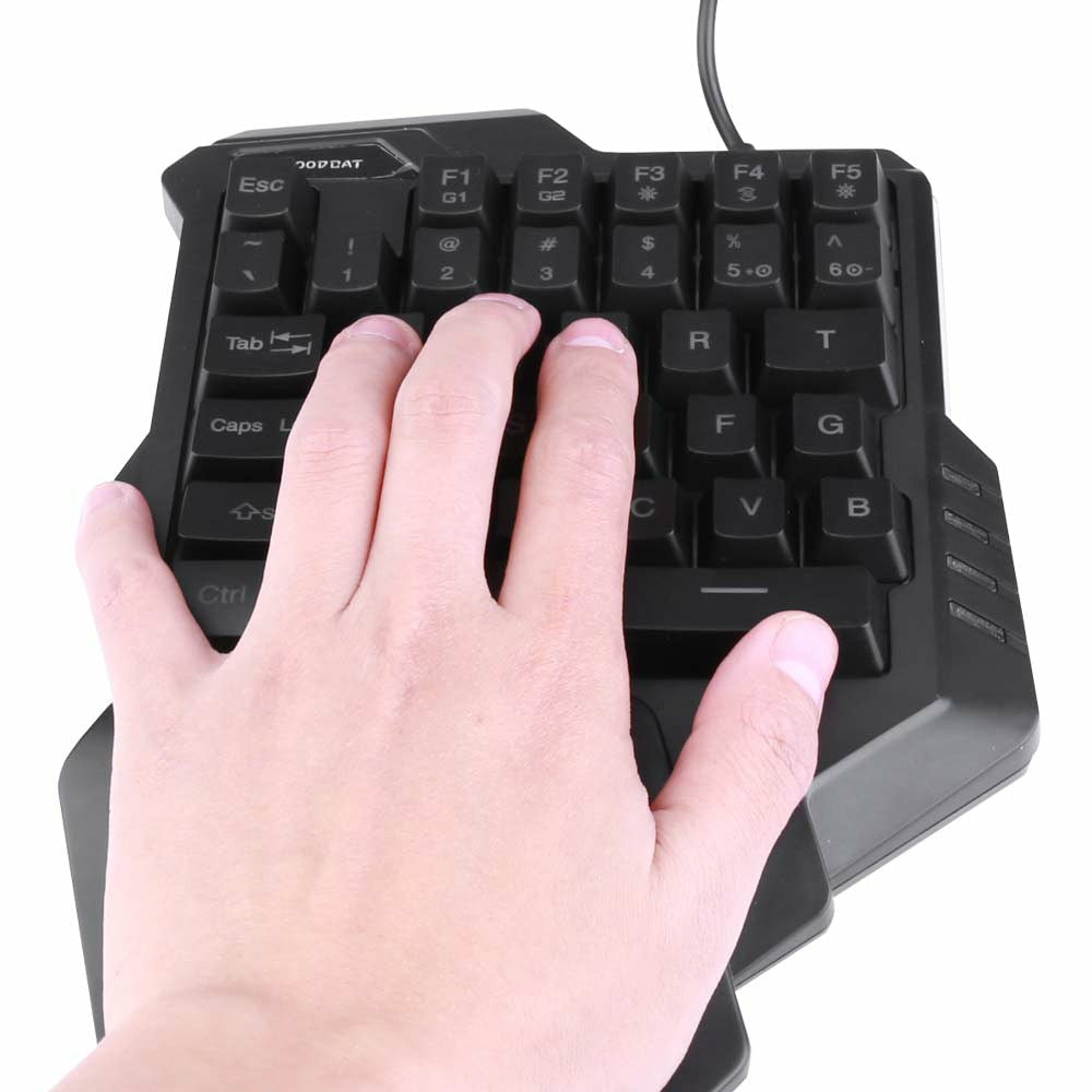 Gaming Keyboard + Mouse Set Anti-slip Wheel USB Wired Single Handedly Keyboard for PS4 Xbox One PC 360 Gaming - ScentiMelti Home Fragrance, Beauty & Gifts UK