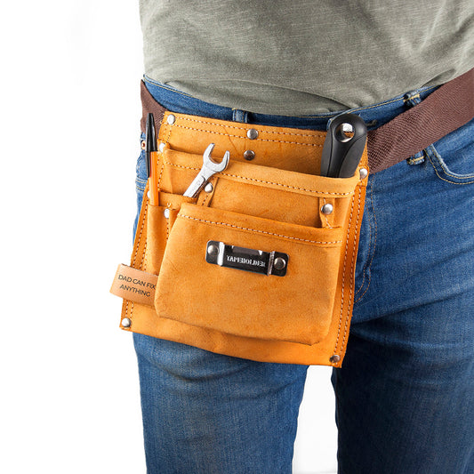 Personalised Dad's 6-Pocket Leather Tool Belt - ScentiMelti Home Fragrance, Beauty & Gifts UK