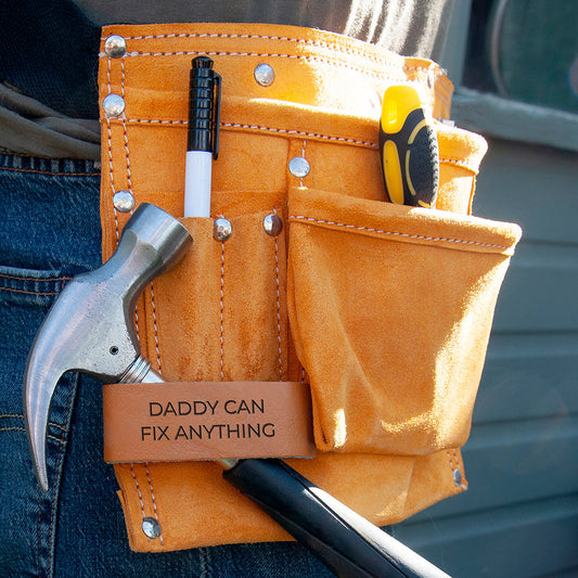 Personalised Dad's 11-Pocket Leather Tool Belt - ScentiMelti Home Fragrance, Beauty & Gifts UK