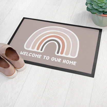 Personalised Neutral Rainbow Doormat - ScentiMelti Home Fragrance, Beauty & Gifts UK