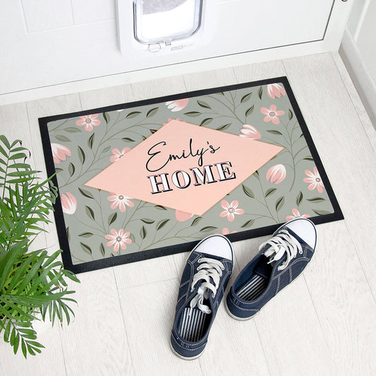 Personalised Spring Blossoms Doormat - ScentiMelti Home Fragrance, Beauty & Gifts UK