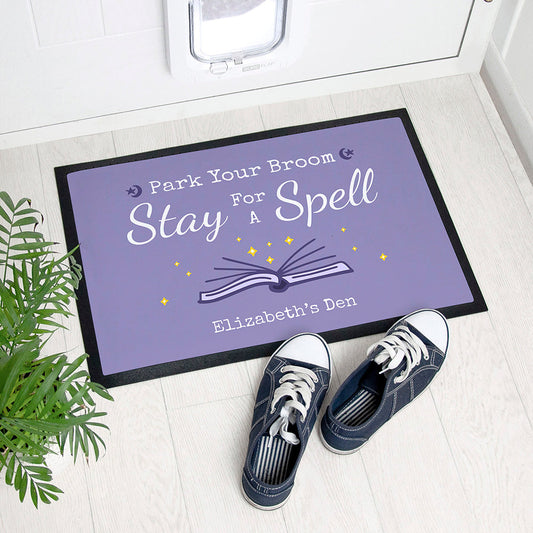 Personalised Halloween Spell Book Indoor Doormat - ScentiMelti Home Fragrance, Beauty & Gifts UK