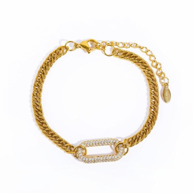 Harlow Luxe 18k Gold Plated Statement Bracelet - ScentiMelti Home Fragrance, Beauty & Gifts UK