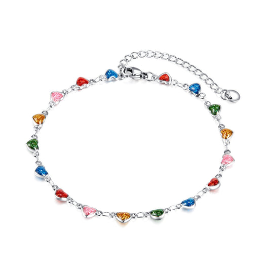 Talia Luxe Multi Coloured  Anklet - ScentiMelti Home Fragrance, Beauty & Gifts UK