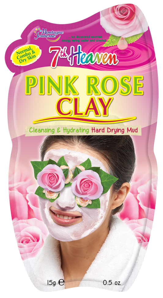 7th Heaven Pink Rose Clay Hard Drying Mud Mask with Damask Rose, Marula Oil and Shea Butter for Cleansing and Hydrating, Ideal for Normal, Combination and Dry Skin Beauty Goddess ScentiMelti Wax Melts