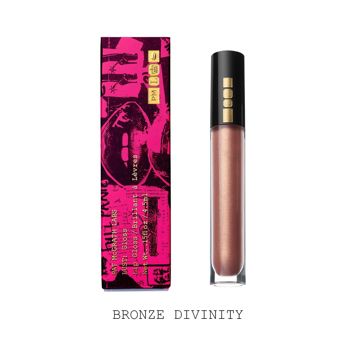 Pat McGrath Lust: Gloss Lip Gloss  - Bronze Divinity (Bronzed Rose with Gold and Pink Pearl) - ScentiMelti Home Fragrance, Beauty & Gifts UK