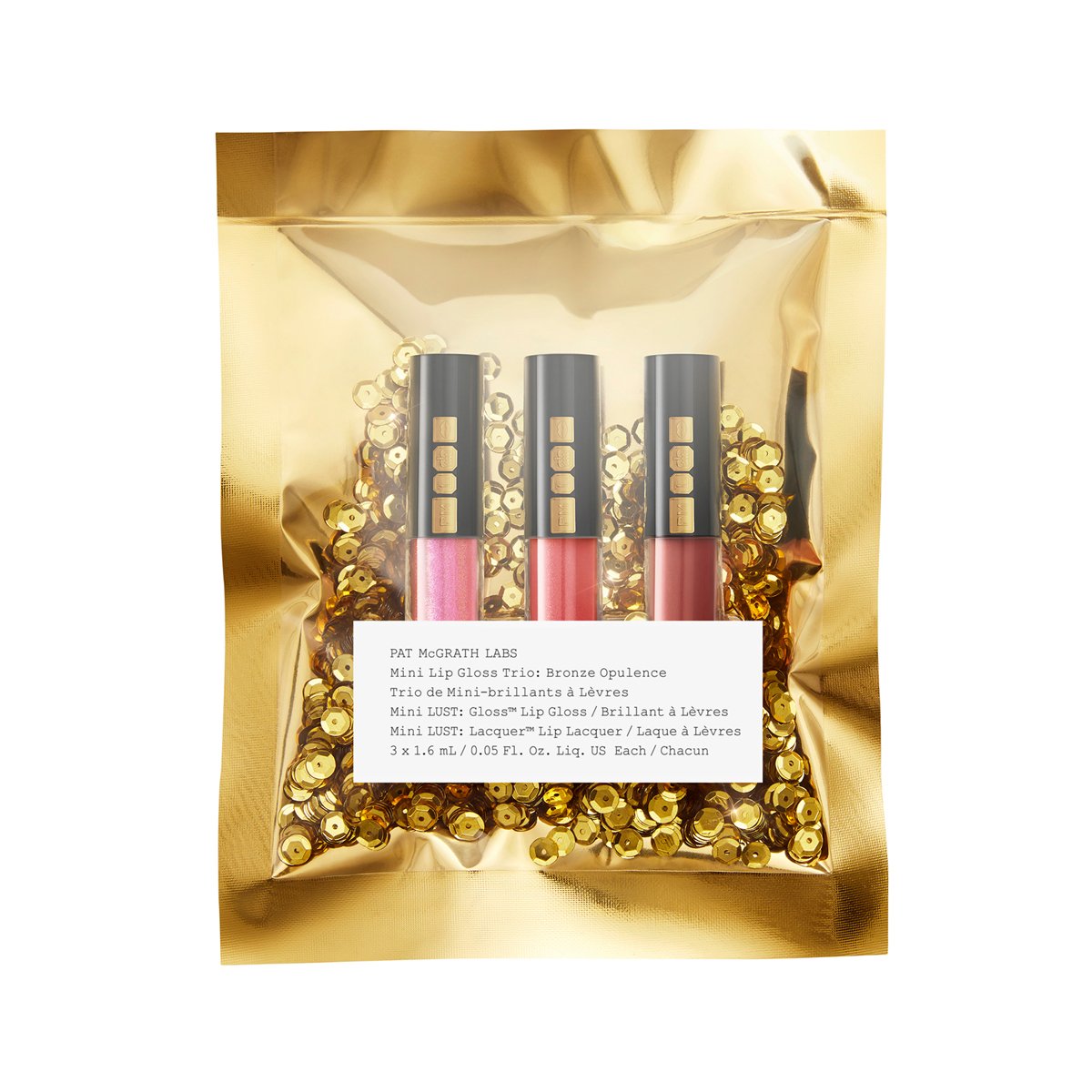 Pat McGrath Labs Mini Lip Gloss Trio Bronze Opulence - ScentiMelti Home Fragrance, Beauty & Gifts UK