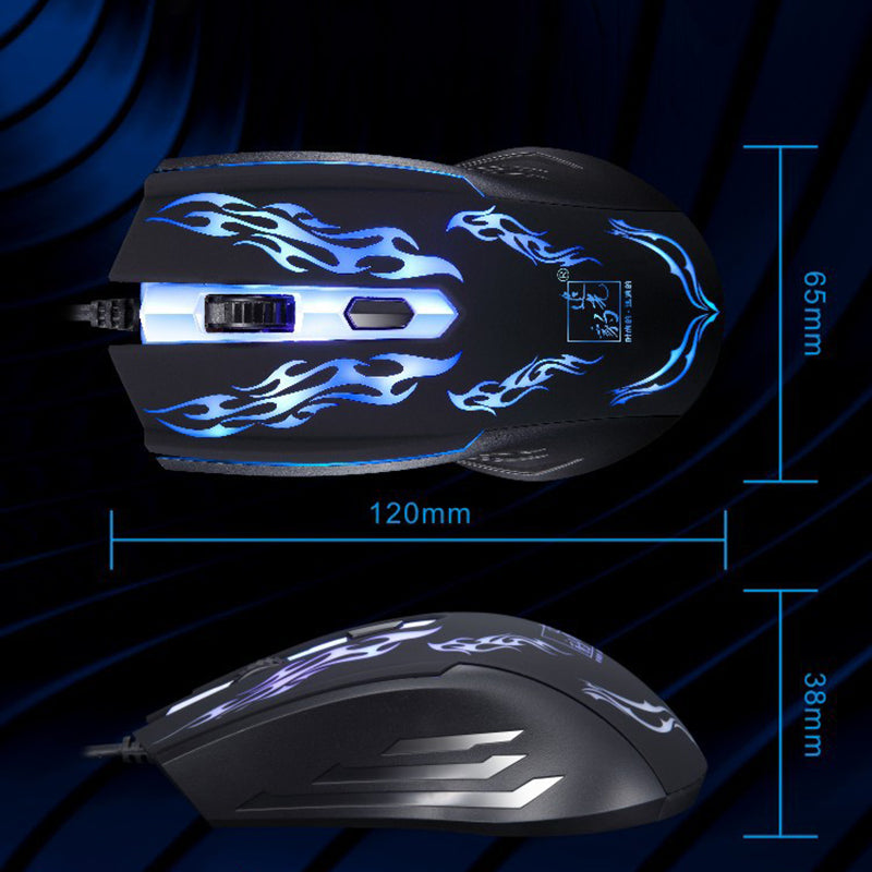 Gaming Mouse 7 Color LED Wired Optical USB Gaming PC Mouse Computer Laptop - ScentiMelti Home Fragrance, Beauty & Gifts UK