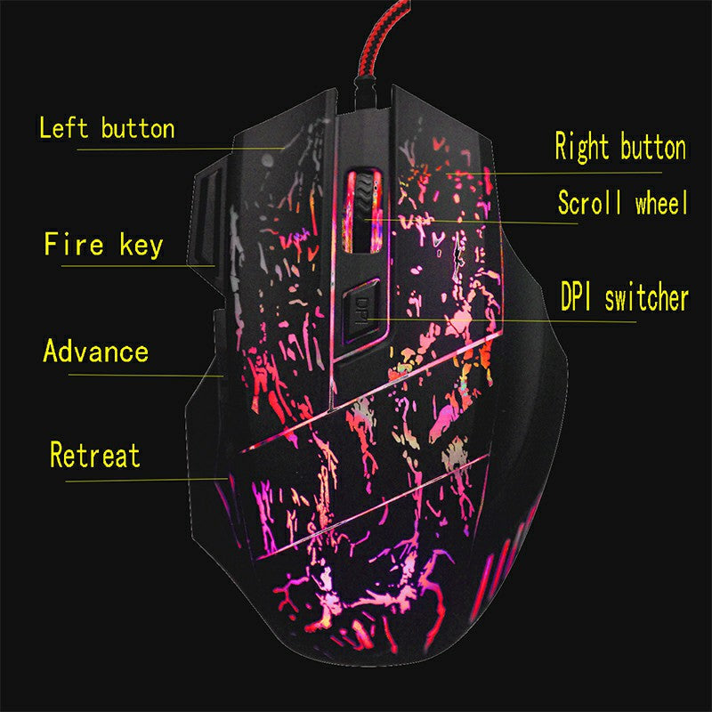 5500 dpi Optical Wired Gaming Mouse LED Backlit Professional Gaming Mouse - ScentiMelti Home Fragrance, Beauty & Gifts UK