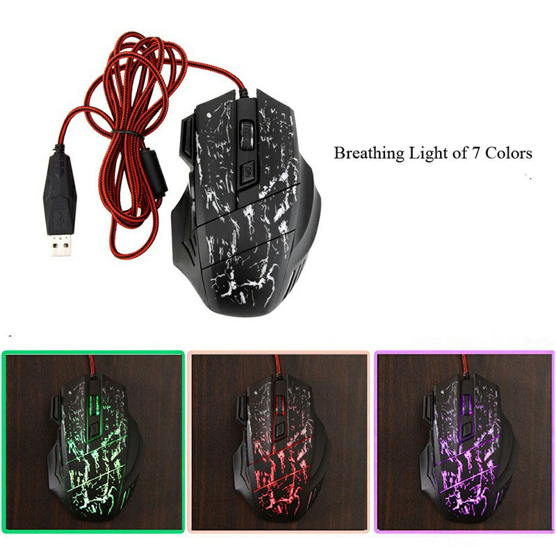 5500 dpi Optical Wired Gaming Mouse LED Backlit Professional Gaming Mouse - ScentiMelti Home Fragrance, Beauty & Gifts UK