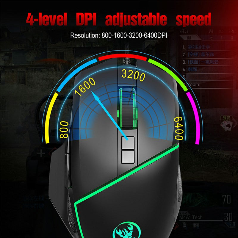 Scorpion RGB LED Colorful Ergonomics Gaming Mouse - ScentiMelti Home Fragrance, Beauty & Gifts UK