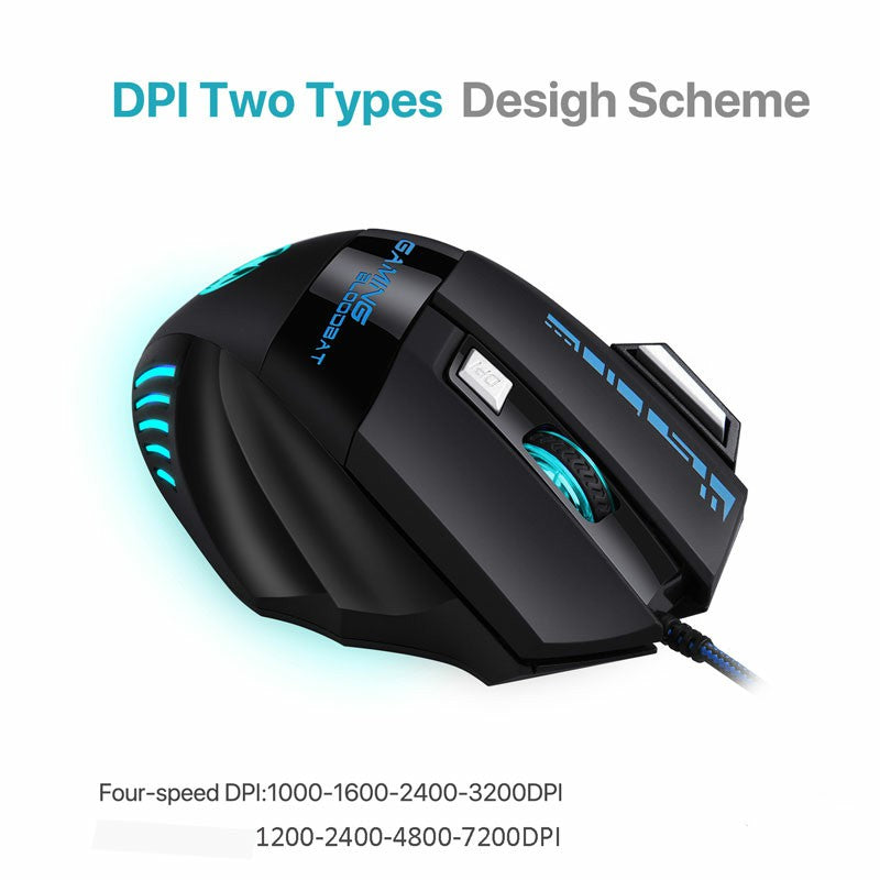 7200 dpi RGB Lighting Luminous Gaming Mouse 7-key Office Computer Mouse LED Gaming - ScentiMelti Home Fragrance, Beauty & Gifts UK