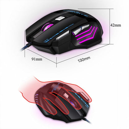 7200 dpi RGB Lighting Luminous Gaming Mouse 7-key Office Computer Mouse LED Gaming - ScentiMelti Home Fragrance, Beauty & Gifts UK