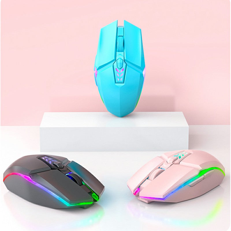 1600dpi RGB Lighting Gaming Wired Mouse with Silent Buttons - Pink - ScentiMelti Home Fragrance, Beauty & Gifts UK