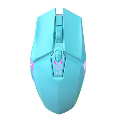 1600dpi RGB Lighting Gaming Wired Mouse with Silent Buttons - Blue - ScentiMelti Home Fragrance, Beauty & Gifts UK