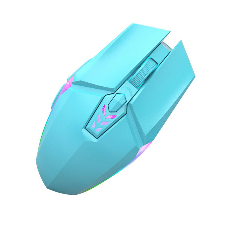 1600dpi RGB Lighting Gaming Wired Mouse with Silent Buttons - Blue - ScentiMelti Home Fragrance, Beauty & Gifts UK