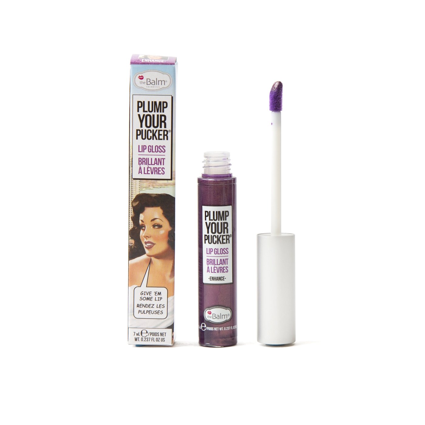 theBalm cosmetics PLUMP YOUR PUCKER® Lip Gloss Enhance - Shimmering Violet - ScentiMelti Home Fragrance, Beauty & Gifts UK