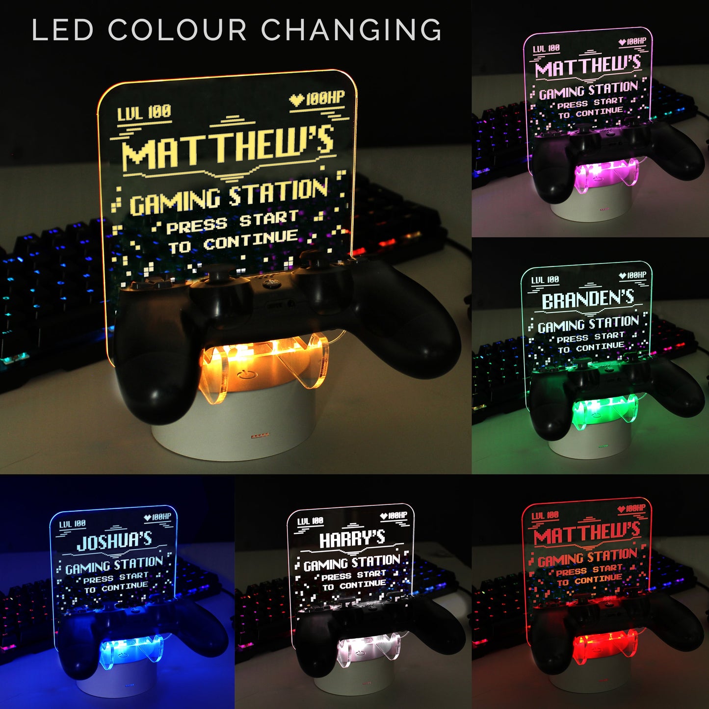 Personalised Light up Gaming controller holder - ScentiMelti Home Fragrance, Beauty & Gifts UK