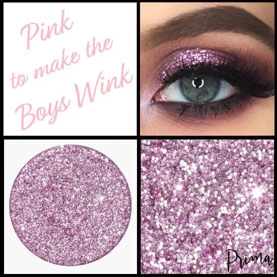 Prima Makeup Pressed Glitter Pink Multi-Tonal Eyeshadow  - Pink to Make the Boys Wink Beauty Goddess ScentiMelti Wax Melts