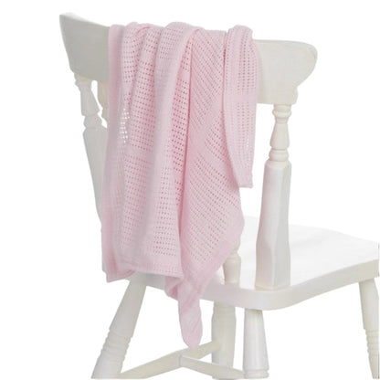 Ultra-Soft Cellular Nursery Blanket - 100% Cotton, Breathable and Versatile - ScentiMelti Home Fragrance, Beauty & Gifts UK