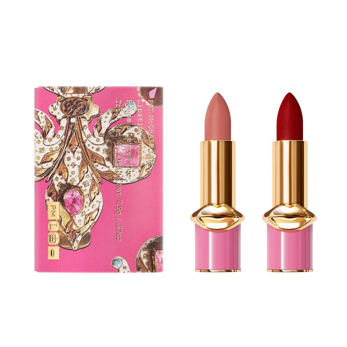 Pat McGrath Opulence MATTETRANCE™ DIVINE Duo Lipsticks: PINK SAPPHIRE: MatteTrance Christy + MatteTrance Forbidden Love - ScentiMelti Home Fragrance, Beauty & Gifts UK