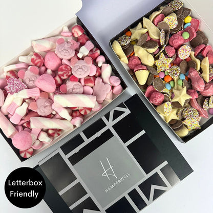 Pink Sweets Letterbox Gift Hamper - ScentiMelti Home Fragrance, Beauty & Gifts UK