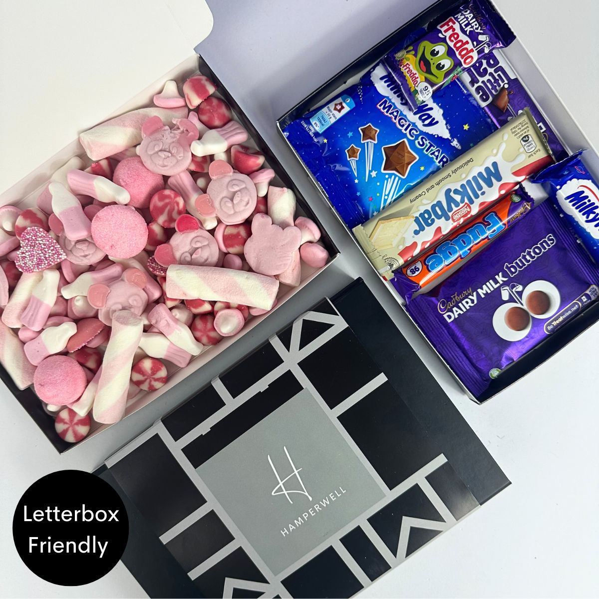 Pink Sweets Letterbox Gift Hamper - ScentiMelti Home Fragrance, Beauty & Gifts UK