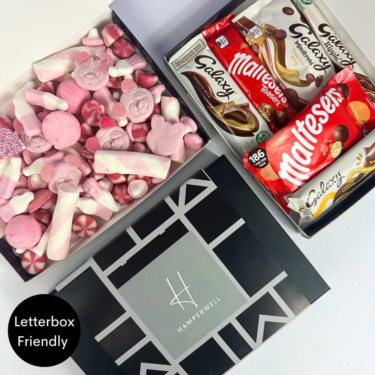 Pink Sweets Letterbox Gift Hamper - ScentiMelti Home Fragrance, Beauty & Gifts UK